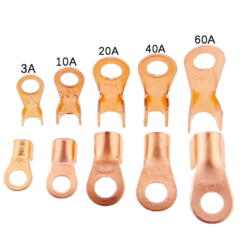 10/20/50/68/100pcs Copper Battery Cable Connector Terminal Open Lugs Wire Terminals Mayitr OT-3A OT-10A OT-20A OT-40A OT-60A