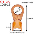 10/20/50/68/100pcs Copper Battery Cable Connector Terminal Open Lugs Wire Terminals Mayitr OT-3A OT-10A OT-20A OT-40A OT-60A